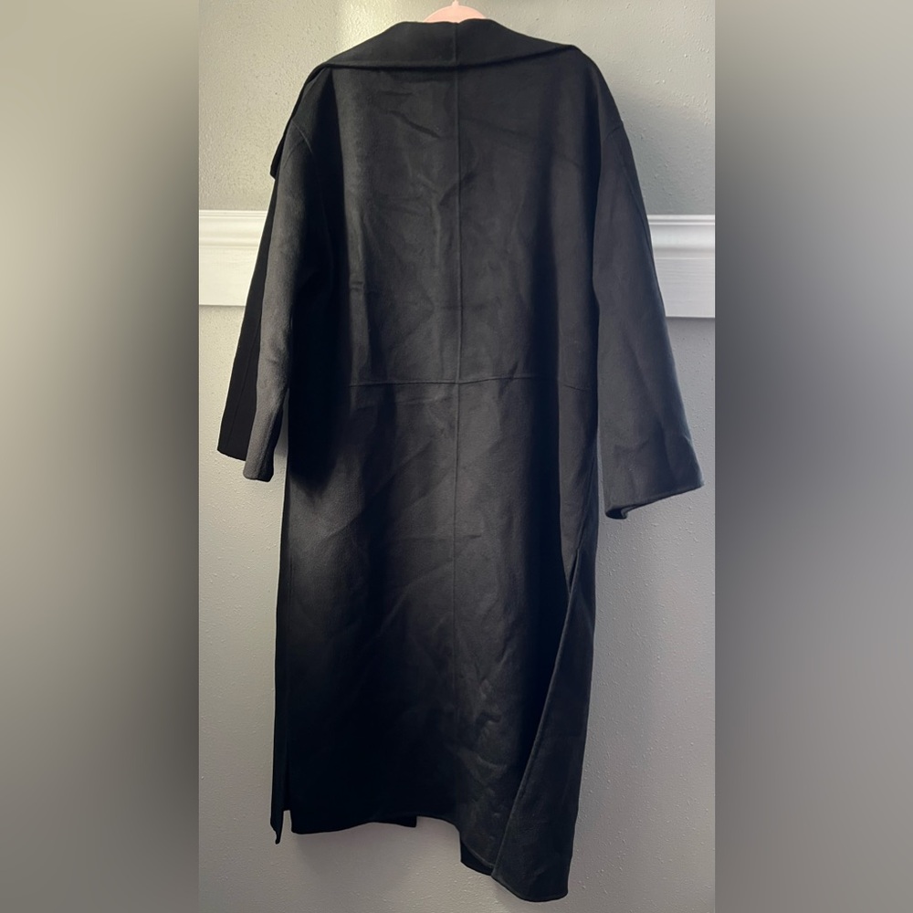 New Toteme Signature Wool Cashmere Coat In Black Size Medium - Picture 8 of 14